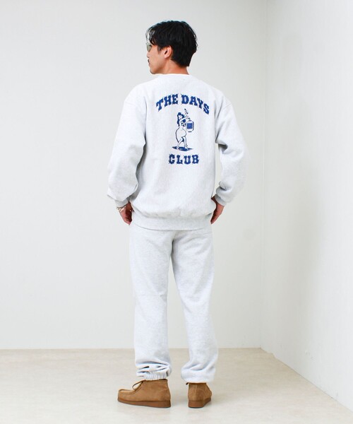 GLOSTER（グロスター）の「【THE DAYS/ザ デイ】HIGE SWEAT PANTS 髭文字刺繍 スウェットパンツ 裏起毛（スウェットパンツ・メンズ・ライトグレー・M/L）」の5枚目の写真