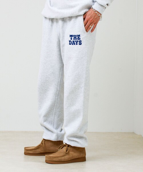 GLOSTER（グロスター）の「【THE DAYS/ザ デイ】HIGE SWEAT PANTS 髭文字刺繍 スウェットパンツ 裏起毛（スウェットパンツ・メンズ・ライトグレー・M/L）」の8枚目の写真