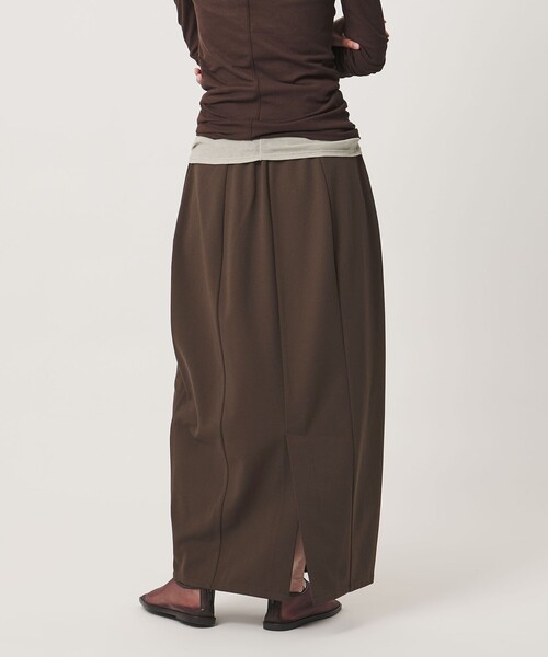 MARW UNITED ARROWS(マルゥ ユナイテッドアローズ)の「<MARW UNITED ARROWS>ジョーゼット バルーン スカート(スカート・レディース・ブラック/ダークブラウン・38/36)」の4枚目の写真