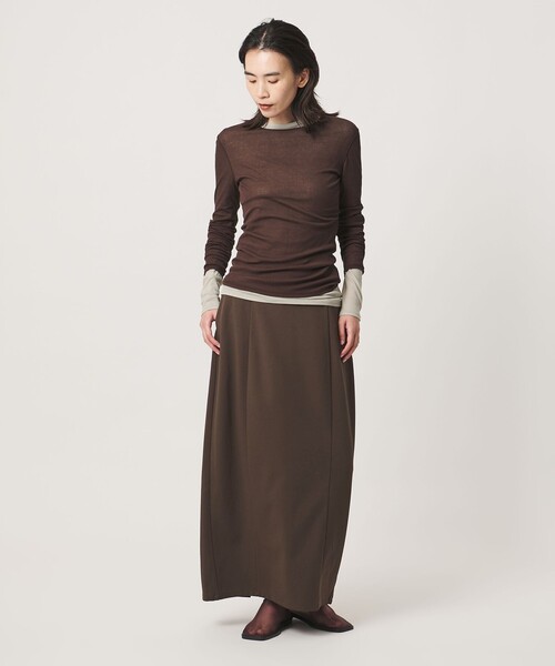 MARW UNITED ARROWS(マルゥ ユナイテッドアローズ)の「<MARW UNITED ARROWS>ジョーゼット バルーン スカート(スカート・レディース・ブラック/ダークブラウン・38/36)」の5枚目の写真