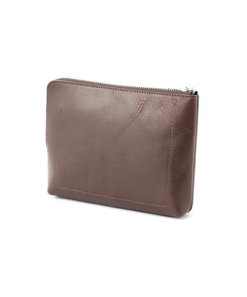 MHL.(エムエイチエル)の「BASIC LEATHER(ポーチ・レディース・ブラウン/グリーン・FREE)」の3枚目の写真