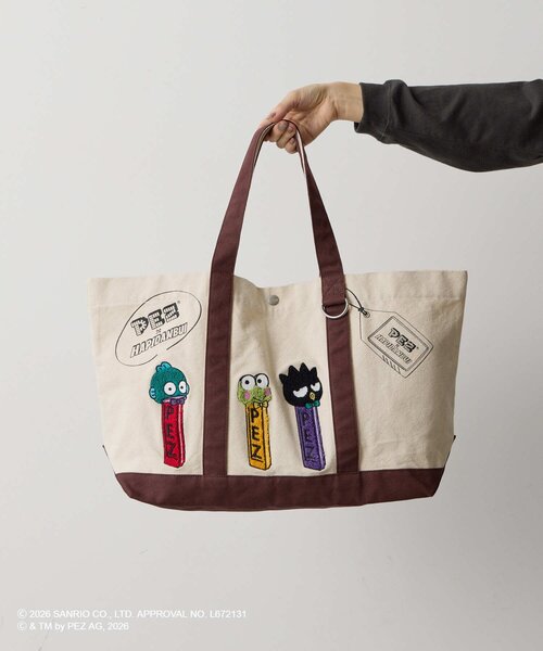 ear PAPILLONNER（イアパピヨネ）の「【はぴだんぶい×PEZ(ペッツ) ×ear】　キャンバストートバッグ（トートバッグ・レディース・アイボリー・FREE）」の21枚目の写真