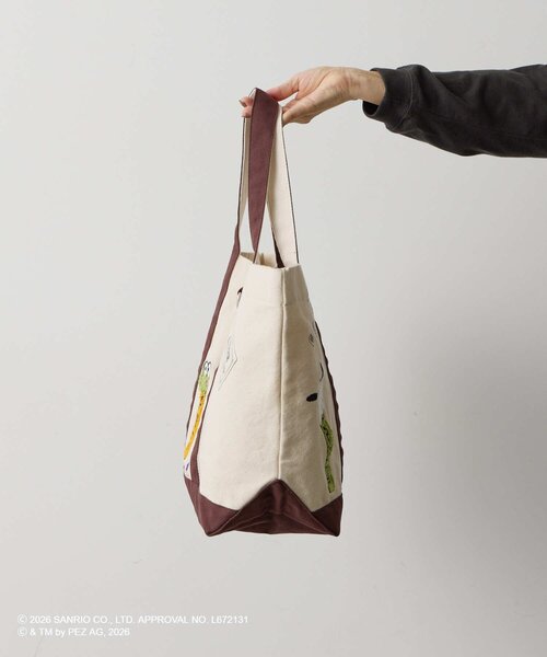 ear PAPILLONNER（イアパピヨネ）の「【はぴだんぶい×PEZ(ペッツ) ×ear】　キャンバストートバッグ（トートバッグ・レディース・アイボリー・FREE）」の20枚目の写真