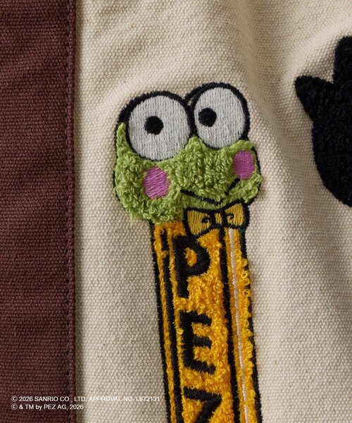 ear PAPILLONNER（イアパピヨネ）の「【はぴだんぶい×PEZ(ペッツ) ×ear】　キャンバストートバッグ（トートバッグ・レディース・アイボリー・FREE）」の9枚目の写真