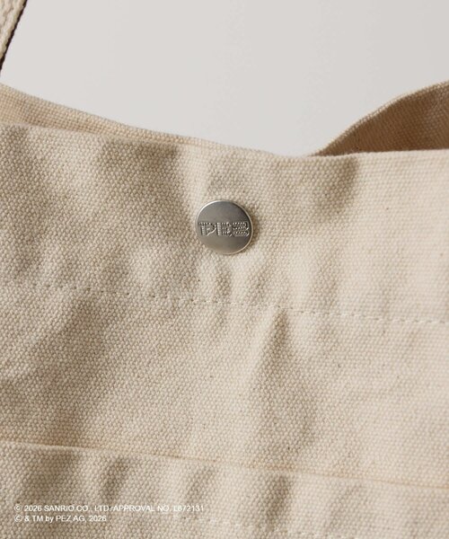 ear PAPILLONNER（イアパピヨネ）の「【はぴだんぶい×PEZ(ペッツ) ×ear】　キャンバストートバッグ（トートバッグ・レディース・アイボリー・FREE）」の8枚目の写真