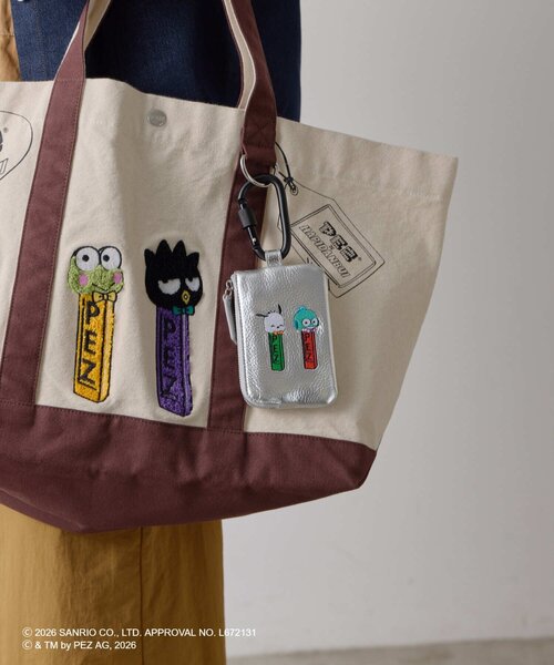ear PAPILLONNER（イアパピヨネ）の「【はぴだんぶい×PEZ(ペッツ) ×ear】　キャンバストートバッグ（トートバッグ・レディース・アイボリー・FREE）」の4枚目の写真