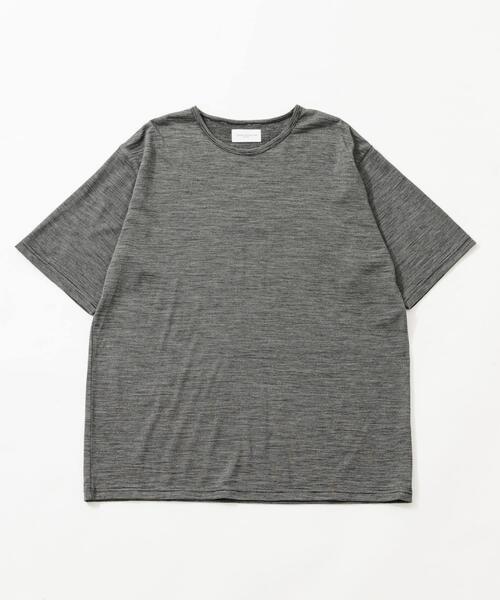 URBAN RESEARCH(アーバンリサーチ)の「new basic WASHABLE MERINO WOOL T-SHIRTS(Tシャツ/カットソー・メンズ・チャコールグレー/ブラック系その他/ホワイト系その他・X-LARGE/MEDIUM/LARGE)」の1枚目の写真