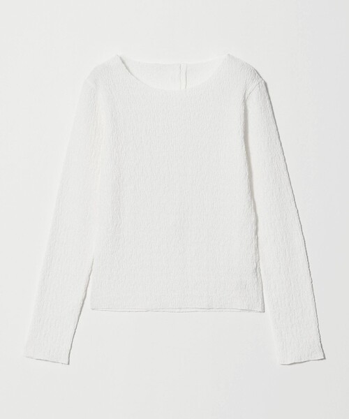 Steven Alan(スティーブンアラン)の「<Steven Alan>シュリンクレース クルーネック プルオーバー(Tシャツ/カットソー・レディース・オフホワイト/ダークブラウン/ブラック・FREE)」の2枚目の写真