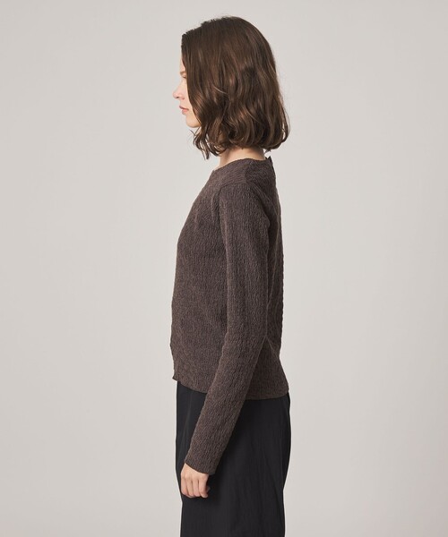 Steven Alan(スティーブンアラン)の「<Steven Alan>シュリンクレース クルーネック プルオーバー(Tシャツ/カットソー・レディース・オフホワイト/ダークブラウン/ブラック・FREE)」の6枚目の写真