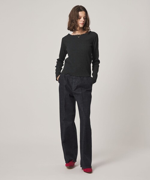 Steven Alan(スティーブンアラン)の「<Steven Alan>シュリンクレース クルーネック プルオーバー(Tシャツ/カットソー・レディース・オフホワイト/ダークブラウン/ブラック・FREE)」の14枚目の写真