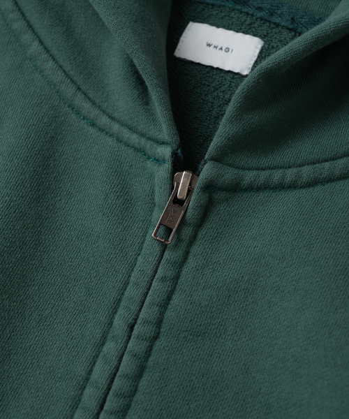 WHAGI(ワギ)の「Vintage Zip Sweat Hoodie (Vintage D.Green)(パーカー・メンズ・その他・SMALL/MEDIUM/LARGE)」の4枚目の写真