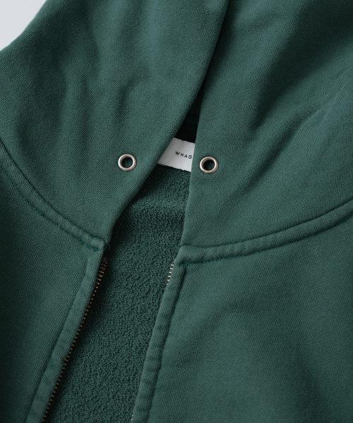 WHAGI(ワギ)の「Vintage Zip Sweat Hoodie (Vintage D.Green)(パーカー・メンズ・その他・SMALL/MEDIUM/LARGE)」の7枚目の写真