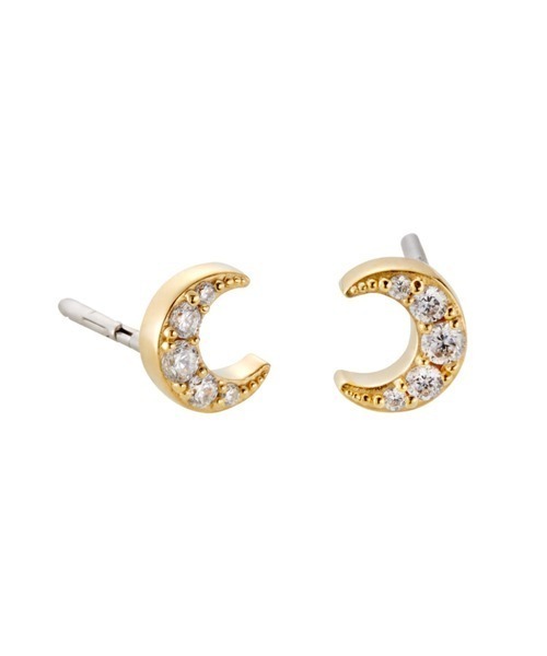 BAQLESS（バックレス）の「[BAQLESS/バックレス] ZIRCONIA HONESTY LUNA ゴールド ピアス（ピアス（両耳用）・レディース・ゴールド・ONE SIZE）」の9枚目の写真