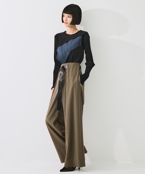 STUDIOUS(ステュディオス)の「【STUDIOUS/ステュディオス】Belted Trousers/ベルトトラウザー/ウォッシャブル/腰回りカバー/ベルト取り外し可(その他パンツ・レディース・ブラウン/グレー/アイボリー・1/2)」の11枚目の写真