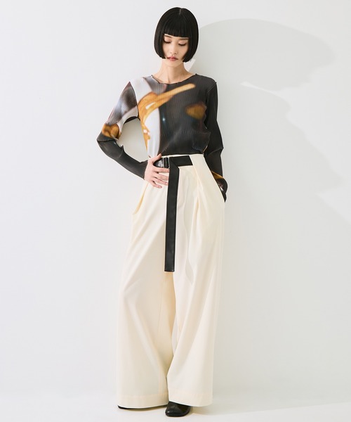 STUDIOUS(ステュディオス)の「【STUDIOUS/ステュディオス】Belted Trousers/ベルトトラウザー/ウォッシャブル/腰回りカバー/ベルト取り外し可(その他パンツ・レディース・ブラウン/グレー/アイボリー・1/2)」の5枚目の写真