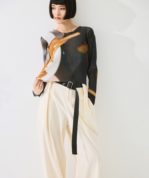 STUDIOUS(ステュディオス)の「【STUDIOUS/ステュディオス】Belted Trousers/ベルトトラウザー/ウォッシャブル/腰回りカバー/ベルト取り外し可(その他パンツ・レディース・ブラウン/グレー/アイボリー・1/2)」の6枚目の写真