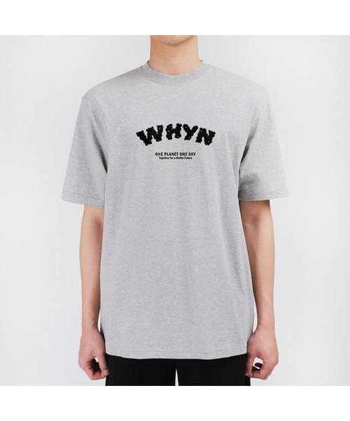 WHYN(ワイエヌ)の「アースヒーロー 半袖Tシャツ F05BRD_WBX11055(Tシャツ/カットソー・メンズ・グレー系その他/ブラック/ブルー/ホワイト・L/M/S/XL)」の1枚目の写真