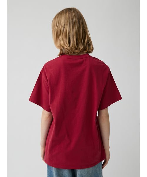 LILY BROWN(リリーブラウン)の「エンブロイダリープリントTシャツ(Tシャツ/カットソー・レディース・レッド/グレー/チャコールグレー・F)」の6枚目の写真