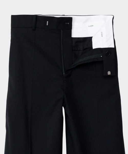 CINOH(チノ)の「HIGH-TWIST WOOL/PANTS(スラックス・レディース・ブラック・38/36)」の6枚目の写真
