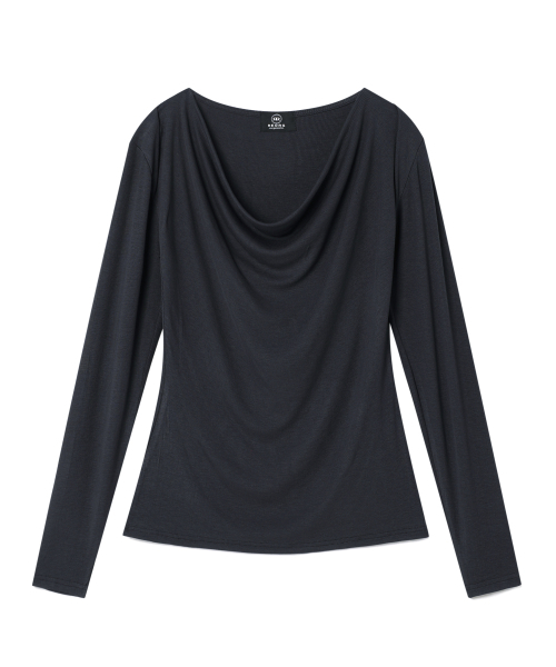 REORG(リオルグ)の「PAP DRAPE LONG SLEEVE T-SHIRT DARK GREY(Tシャツ/カットソー・レディース・その他・FREE)」の4枚目の写真