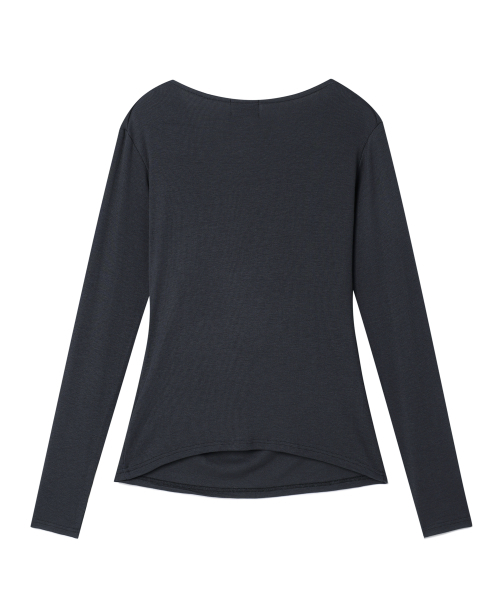 REORG(リオルグ)の「PAP DRAPE LONG SLEEVE T-SHIRT DARK GREY(Tシャツ/カットソー・レディース・その他・FREE)」の5枚目の写真