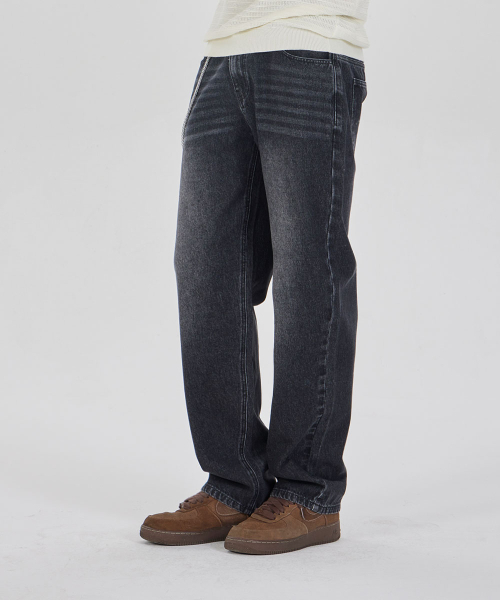 MAKEITTO(メイキット)の「デイリー ワイド ジーンズ_(デニム ブラック)(デニムパンツ・メンズ・その他・SMALL/MEDIUM/LARGE/X-LARGE)」の2枚目の写真