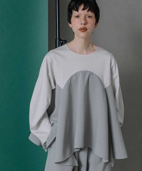 MARECHAL TERRE(マルシャルテル)の「Aラインコンビネーショントップス(その他トップス・レディース・ブラック/ダークブラウン/ネイビー/グレー・MEDIUM)」の2枚目の写真