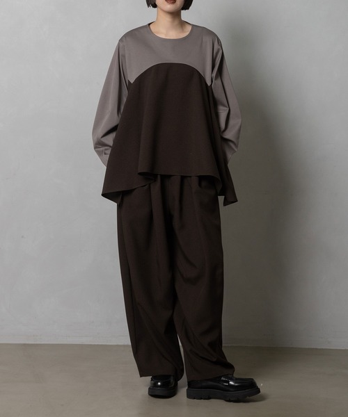 MARECHAL TERRE(マルシャルテル)の「Aラインコンビネーショントップス(その他トップス・レディース・ブラック/ダークブラウン/ネイビー/グレー・MEDIUM)」の21枚目の写真