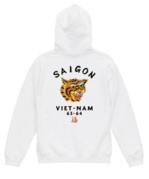 Ol' Basics(オール・ベーシックス) プルパーカー メンズ スウェット 虎 タイガー SAIGON ロゴ プリント プルオーバーパーカー フーディー スエット トップス アメカジ レディース ユニセックス