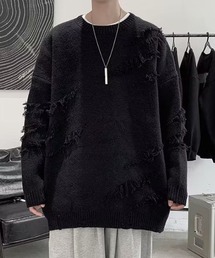 DSクラッシュデザインクルーネックニット