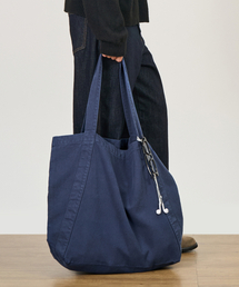 ラフキャンバスビッグショッパーバッグ (NAVY)