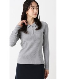 【毛玉CLEARニット】ポロ襟リブニット【長袖】【#すごセーター】