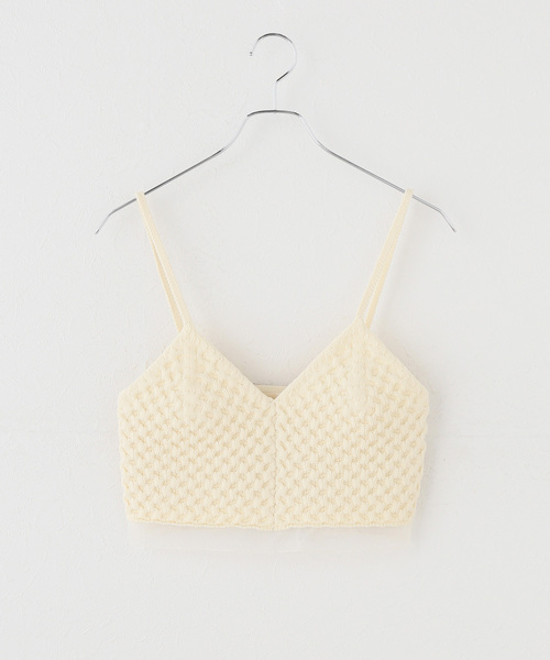 IENA(イエナ)の「MARILYN MOON/マリリンムーン knit camisole キャミソール 4264-163(キャミソール・レディース・アイボリー/ブラック・FREE)」の2枚目の写真
