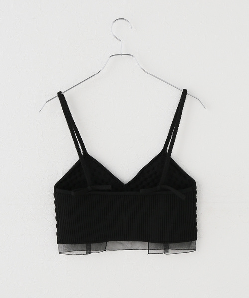IENA(イエナ)の「MARILYN MOON/マリリンムーン knit camisole キャミソール 4264-163(キャミソール・レディース・アイボリー/ブラック・FREE)」の3枚目の写真