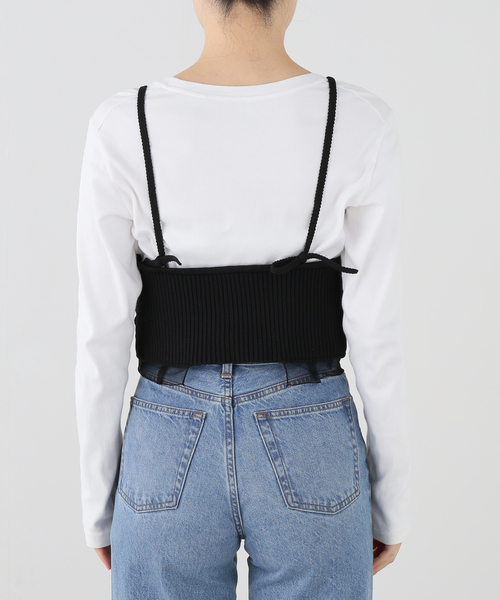 IENA(イエナ)の「MARILYN MOON/マリリンムーン knit camisole キャミソール 4264-163(キャミソール・レディース・アイボリー/ブラック・FREE)」の12枚目の写真