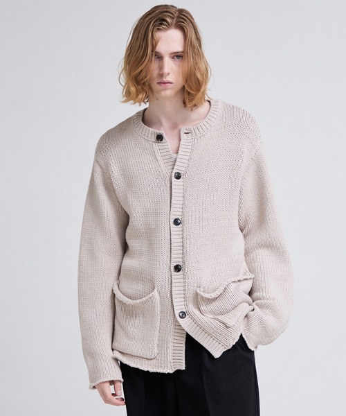 Parts Lab.(�p�[�c���{)�́yParts Lab.�zLow-Gauge Crewneck Cardigan / ���[�Q�[�W �N���[�l�b�N�J�[�f�B�K��(�J�[�f�B�K��/�{����)