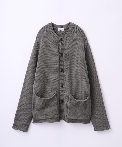 Parts Lab.(パーツラボ)の「【Parts Lab.】Low-Gauge Crewneck Cardigan / ローゲージ クルーネックカーディガン(カーディガン/ボレロ・メンズ・グレー/ブラック/ベージュ・L/S/M)」の13枚目の写真
