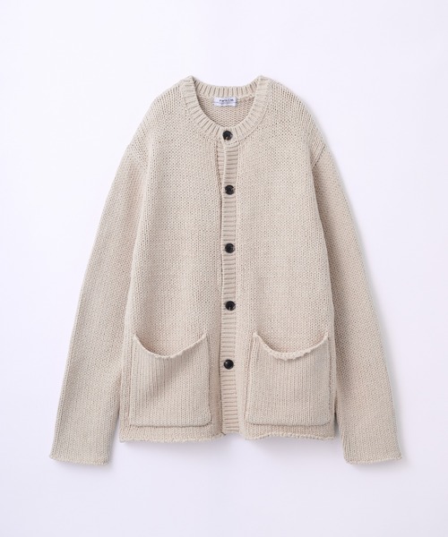 Parts Lab.(パーツラボ)の「【Parts Lab.】Low-Gauge Crewneck Cardigan / ローゲージ クルーネックカーディガン(カーディガン/ボレロ・メンズ・グレー/ブラック/ベージュ・L/S/M)」の15枚目の写真