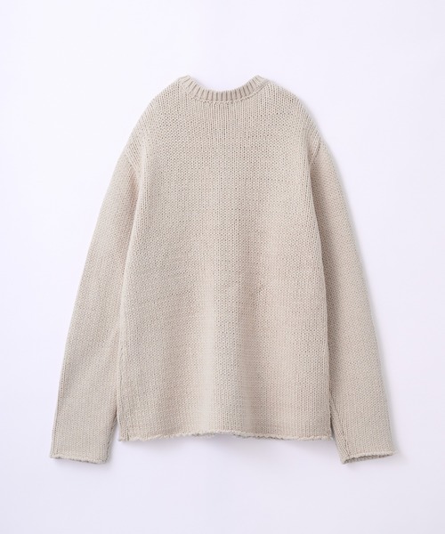 Parts Lab.(パーツラボ)の「【Parts Lab.】Low-Gauge Crewneck Cardigan / ローゲージ クルーネックカーディガン(カーディガン/ボレロ・メンズ・グレー/ブラック/ベージュ・L/S/M)」の16枚目の写真