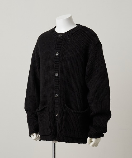 Parts Lab.(パーツラボ)の「【Parts Lab.】Low-Gauge Crewneck Cardigan / ローゲージ クルーネックカーディガン(カーディガン/ボレロ・メンズ・グレー/ブラック/ベージュ・L/S/M)」の18枚目の写真