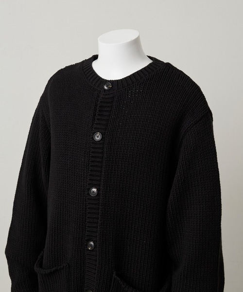Parts Lab.(パーツラボ)の「【Parts Lab.】Low-Gauge Crewneck Cardigan / ローゲージ クルーネックカーディガン(カーディガン/ボレロ・メンズ・グレー/ブラック/ベージュ・L/S/M)」の19枚目の写真