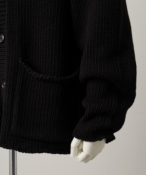 Parts Lab.(パーツラボ)の「【Parts Lab.】Low-Gauge Crewneck Cardigan / ローゲージ クルーネックカーディガン(カーディガン/ボレロ・メンズ・グレー/ブラック/ベージュ・L/S/M)」の21枚目の写真