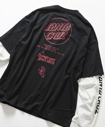 SANTA CRUZ（サンタクルーズ）の「SANTA CRUZ/サンタ クルーズ 別注 レイヤード ロゴ ロングスリーブTシャツ 限定展開（Tシャツ/カットソー）」