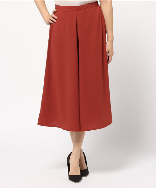 Pierrot(ピエロ)の「ボックスプリーツフレアワイドパンツ(その他パンツ・レディース・レンガ/ブラック/クリーム/ネイビー/カーキ・L/M)」の14枚目の写真