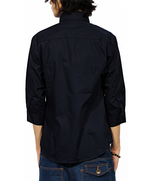 ８(eight)（エイト）の「ブロード 7分袖シャツ 日本製（シャツ/ブラウス・メンズ・グレー/ホワイト/ブラック/ワイン/ネイビー・LARGE/MEDIUM/X-LARGE）」の16枚目の写真