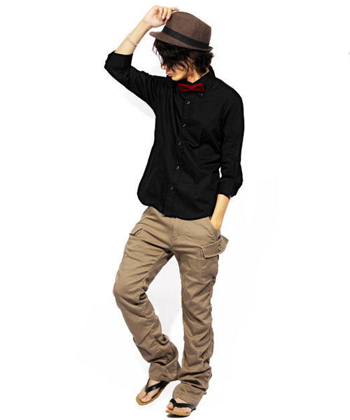 ８(eight)（エイト）の「ブロード 7分袖シャツ 日本製（シャツ/ブラウス・メンズ・グレー/ホワイト/ブラック/ワイン/ネイビー・LARGE/MEDIUM/X-LARGE）」の11枚目の写真