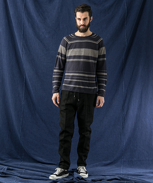 WORK NOT WORK URBAN RESEARCH(ワークノットワークアーバンリサーチ)の「WORK NOT WORK リネンテーパードイージーパンツ (その他パンツ・メンズ・ナチュラル/ブラック・SMALL/MEDIUM/LARGE)」の6枚目の写真