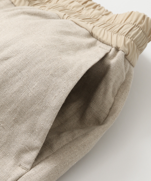 WORK NOT WORK URBAN RESEARCH(ワークノットワークアーバンリサーチ)の「WORK NOT WORK リネンテーパードイージーパンツ (その他パンツ・メンズ・ナチュラル/ブラック・SMALL/MEDIUM/LARGE)」の10枚目の写真