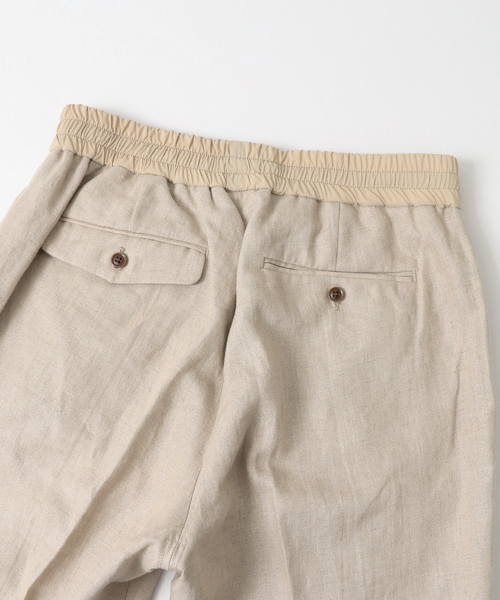 WORK NOT WORK URBAN RESEARCH(ワークノットワークアーバンリサーチ)の「WORK NOT WORK リネンテーパードイージーパンツ (その他パンツ・メンズ・ナチュラル/ブラック・SMALL/MEDIUM/LARGE)」の13枚目の写真