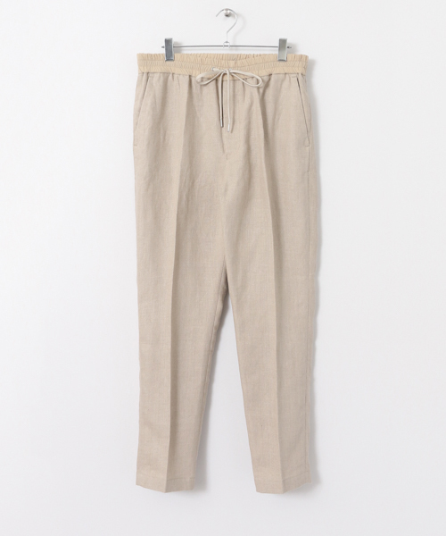 WORK NOT WORK URBAN RESEARCH(ワークノットワークアーバンリサーチ)の「WORK NOT WORK リネンテーパードイージーパンツ (その他パンツ・メンズ・ナチュラル/ブラック・SMALL/MEDIUM/LARGE)」の8枚目の写真